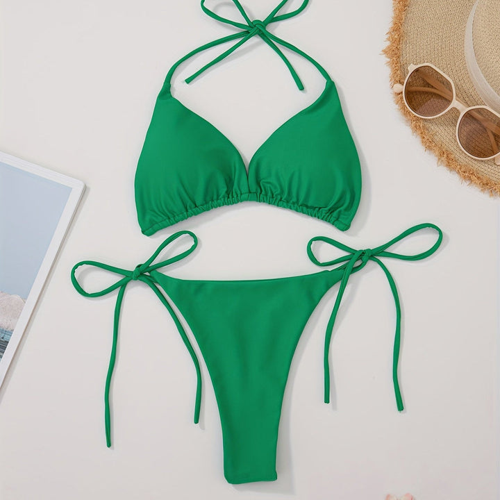 Halteris bikini ar V formas biksītēm