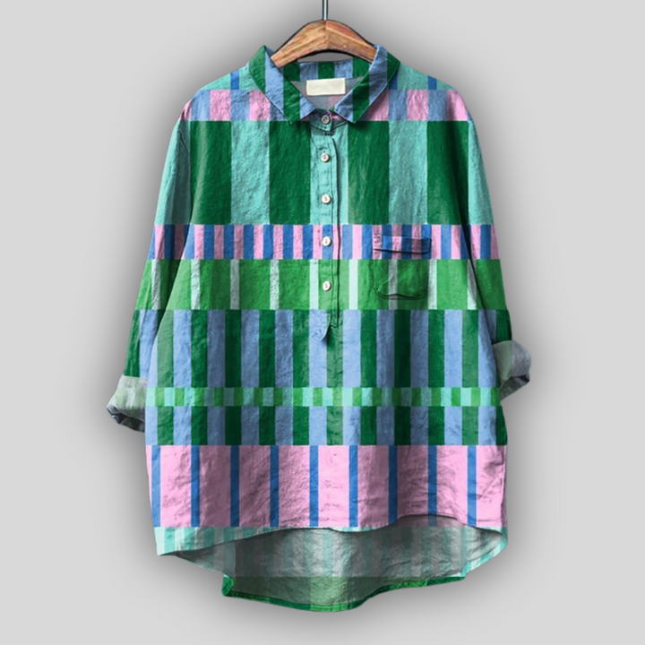 Linen blūze “Vasaras Mozaīka”
