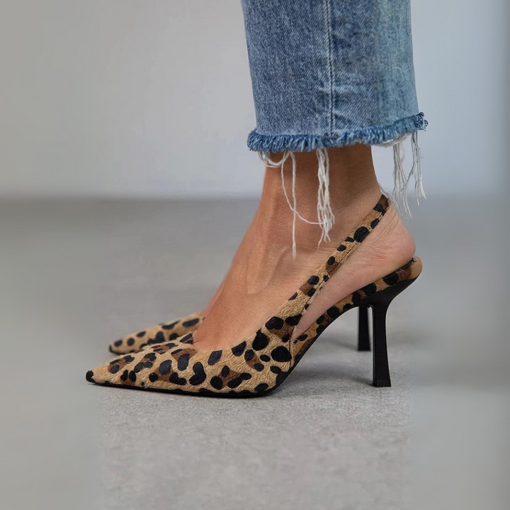 Angele - Augstpapēžu kurpes ar leopardu rakstu