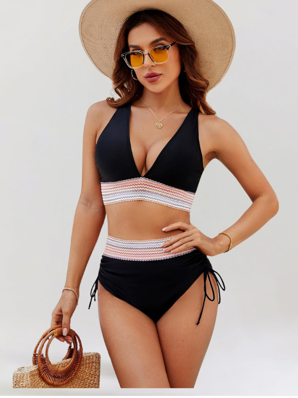 Bikini komplekts ar vēdera atbalsta sistēmu un augstu jostasvietu