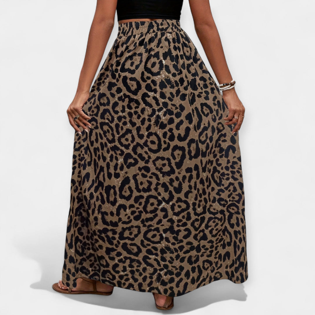 Leoparda Midi Svārki