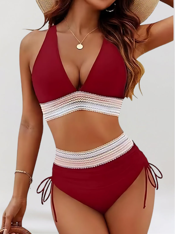 Bikini komplekts ar vēdera atbalsta sistēmu un augstu jostasvietu