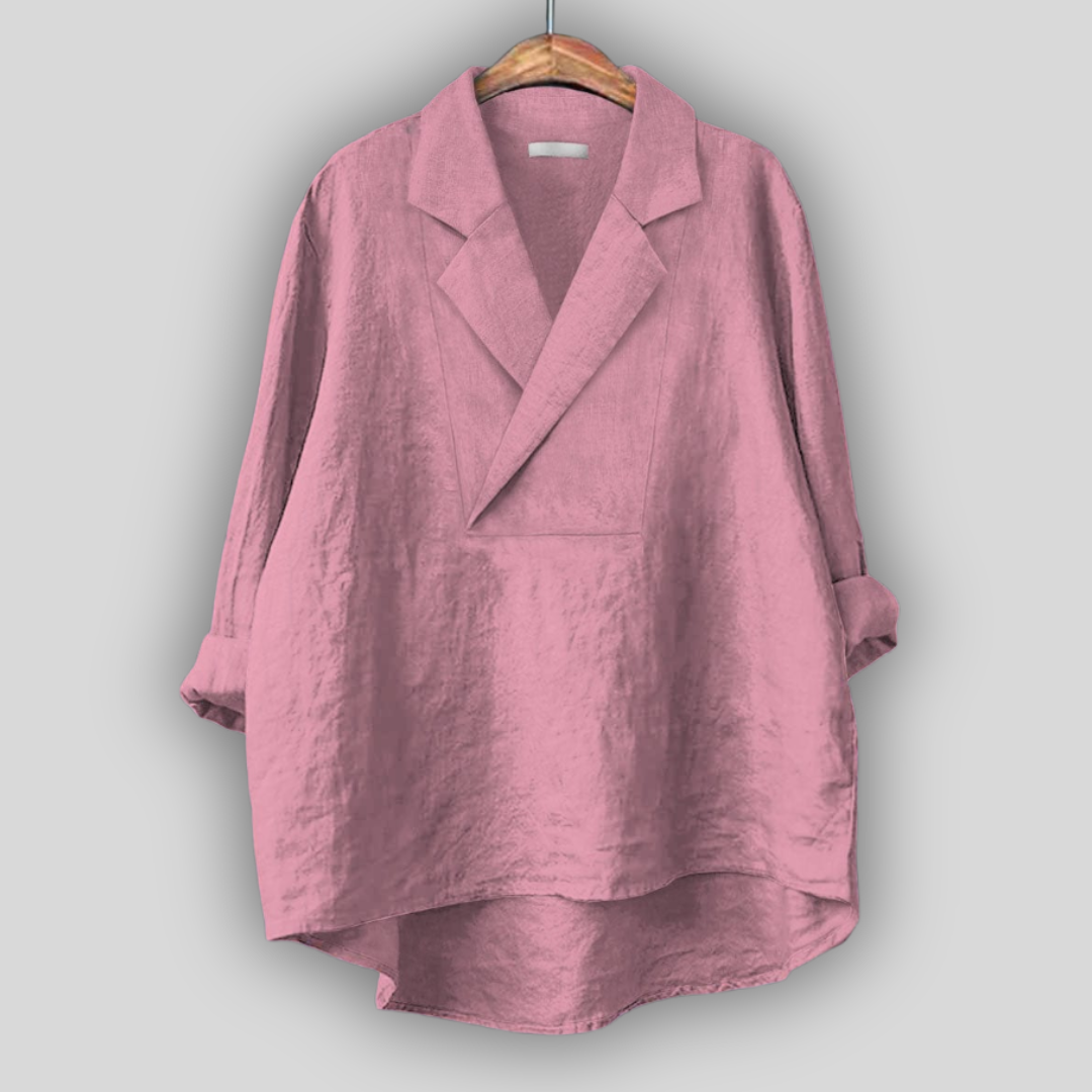 Linen Blouse "Rozā Aura"