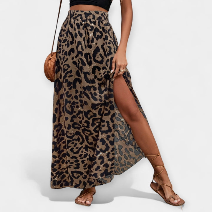 Leoparda Midi Svārki