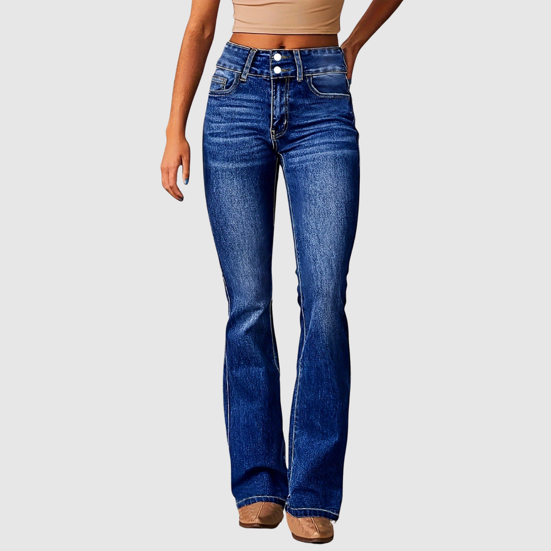 Полина – Класически дънки bootcut с еластан