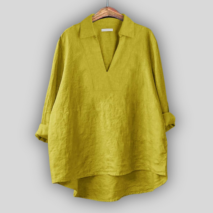 Linen Blūze Sudraba Elegance