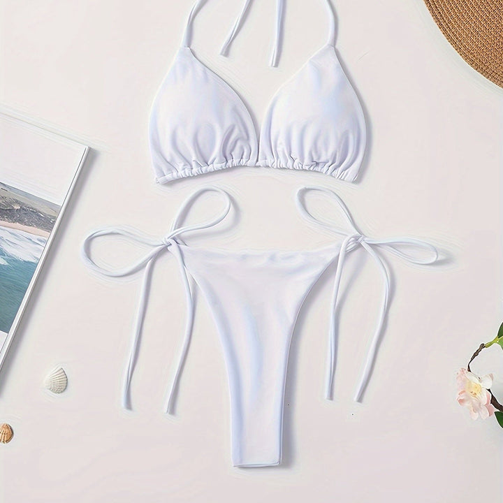 Halteris bikini ar V formas biksītēm